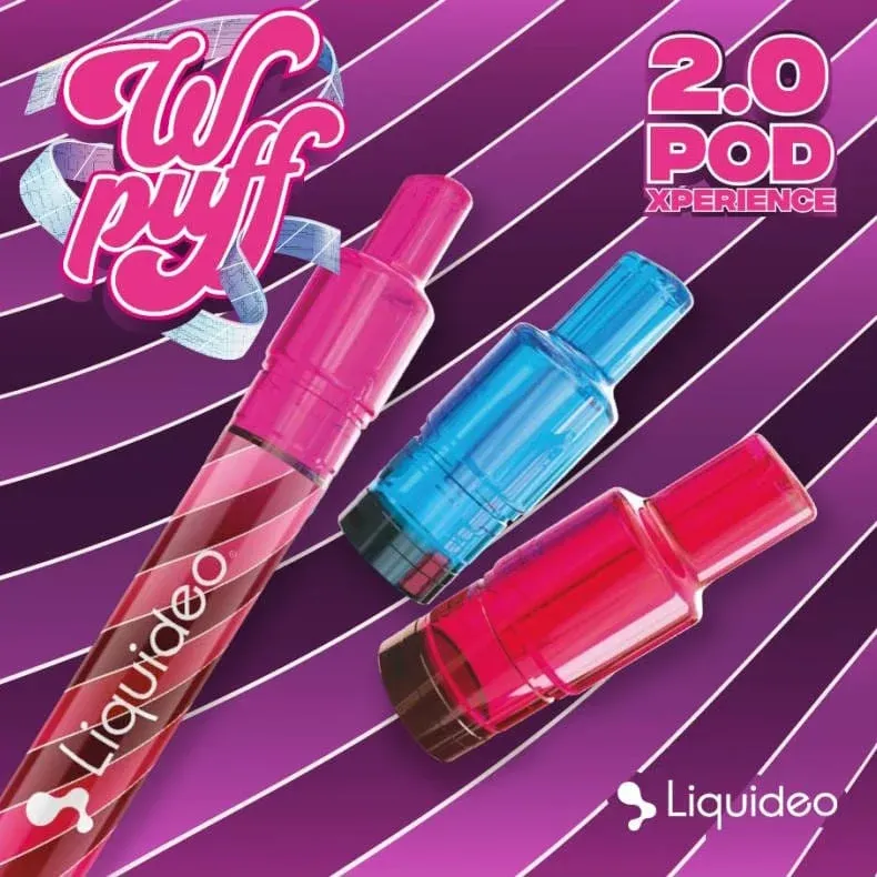 Liquideo Wpuff pod 2.0 Kit starter Cartouches x3 2ml Pod Puff jetable sans fuite